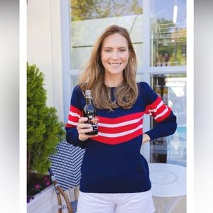 Sail to Sable Long Sleeve Stripped Red White Navy Blue size XS Style SU2141